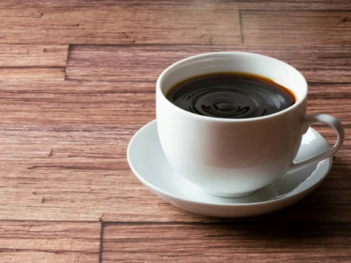 A cup of black coffee with a ripple effect across its surface.